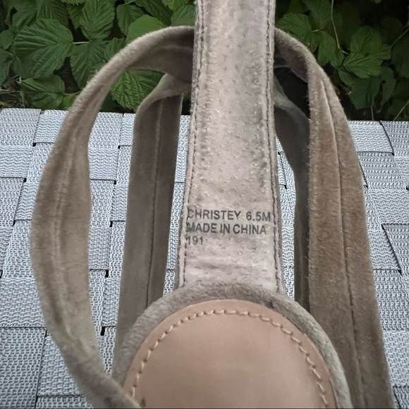 Steve Madden Christey Taupe Suede Leather Lace-Up Heels - Picture 14 of 15